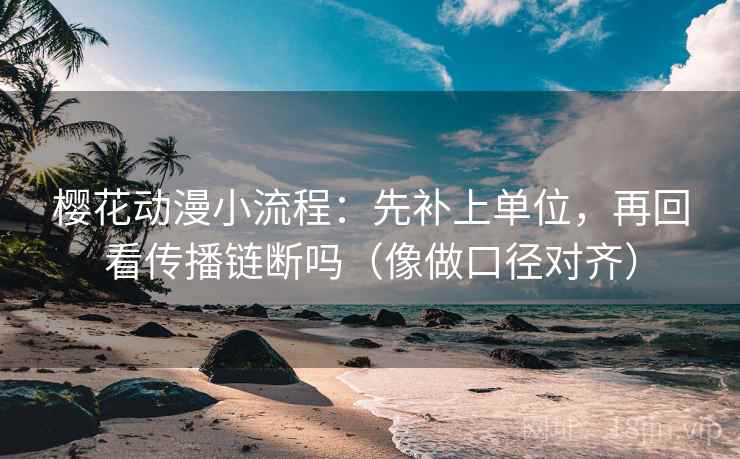 樱花动漫小流程：先补上单位，再回看传播链断吗（像做口径对齐）